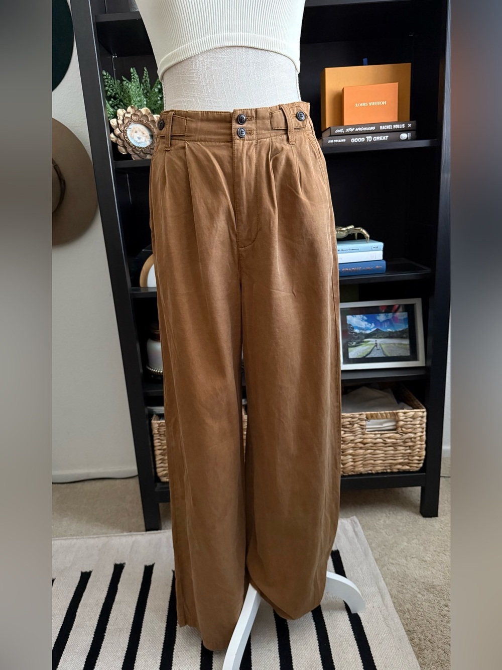 Madewell Wide-Leg Chinos in Warm Brown